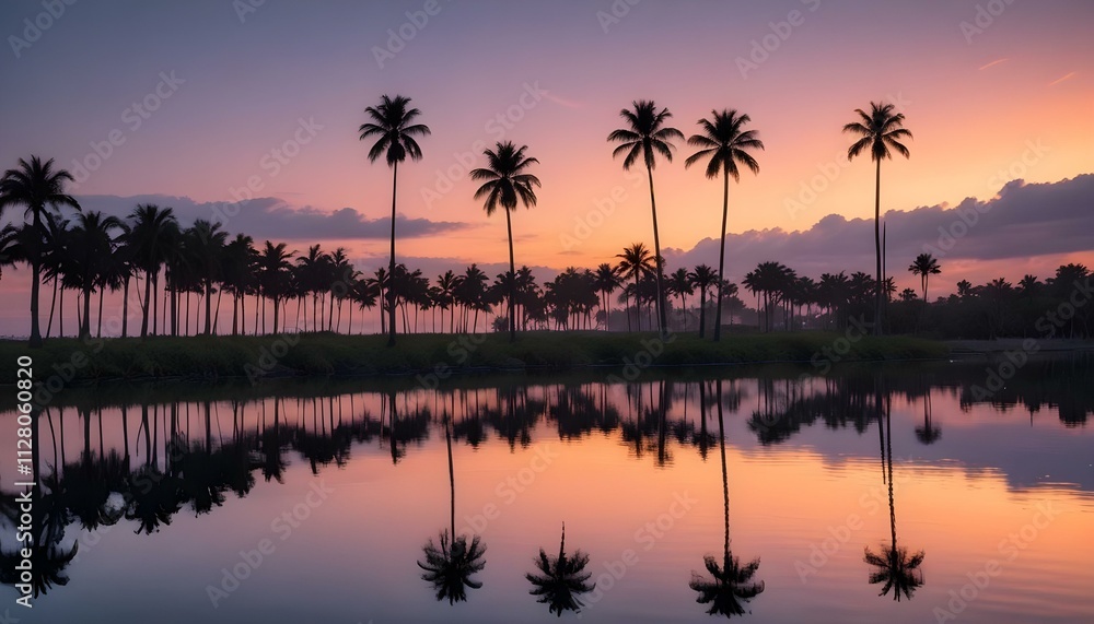 Morning Sunrise Evening Sunset Ocean Palm Coconut Tree Sunlight Peaceful Horizon Background Texture Morning Sunrise Evening Sunset Ocean Palm Coconut Tree Sunlight Peaceful Horizon Background Texture