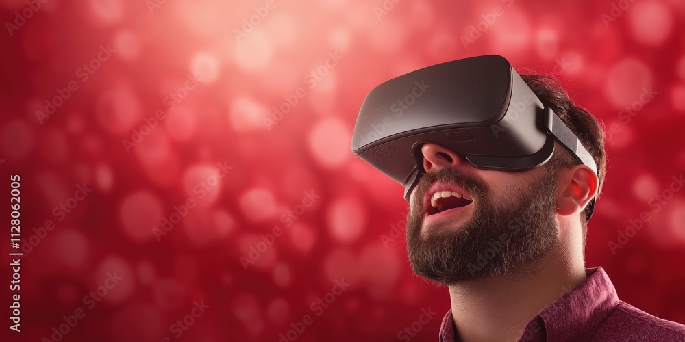 A young man immersed in a virtual reality experience, showcasing innovative technology and the excitement of digital adventures in an engaging setting. A young man immersed in a virtual reality experience, showcasing innovative technology and the excitement of digital adventures in an engaging setting.