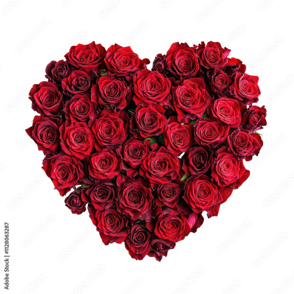 Heart Shaped Roses on Transparent Background Heart Shaped Roses on Transparent Background