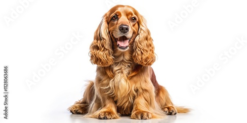 Stunning high-resolution images: happy English Cocker Spaniels in panoramic views.