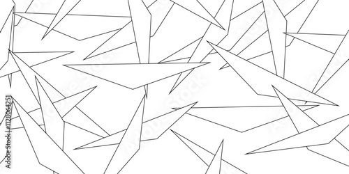 Abstract background with liens and triangles shape on white background. White and grey geometric overlapping rectangle pattern Geometric background soft shadows as patten ..White polygon textured .	
