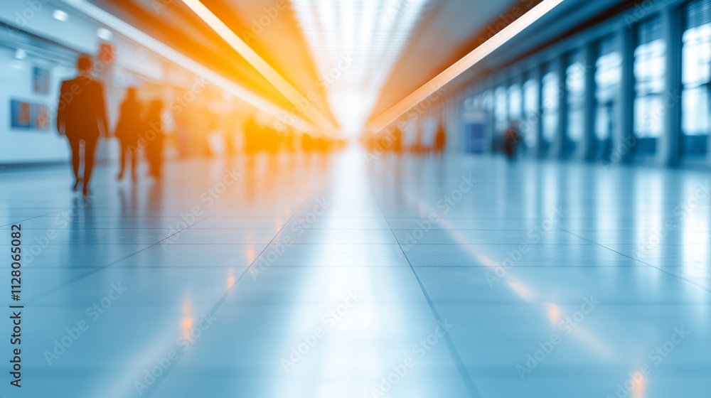 Business professionals walking in modern airport terminal dynamic perspective urban environment for networking Business professionals walking in modern airport terminal dynamic perspective urban environment for networking