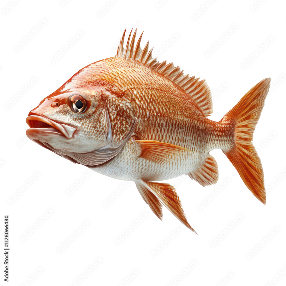 Obraz premium Red Snapper Fish Isolated on Transparent Background