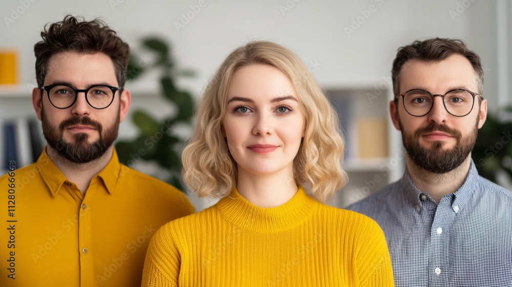 Dynamic team collaboration modern office group portrait professional environment front view unity concept Dynamic team collaboration modern office group portrait professional environment front view unity concept