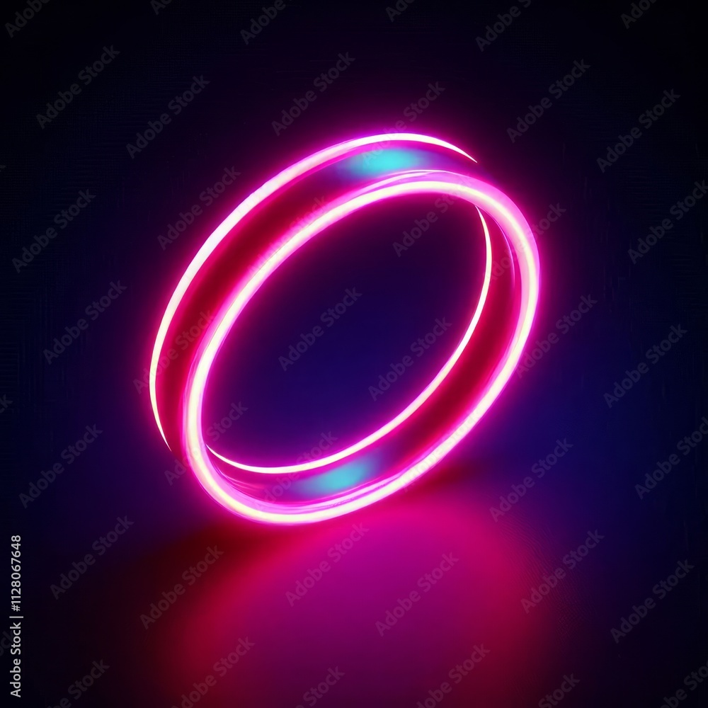 Glowing Neon Ring A simple neon lit ring shape with a bright pop