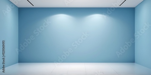 Wallpaper Mural Minimalist Modern Interior with Empty Display Area on Gradient Blue Background Torontodigital.ca