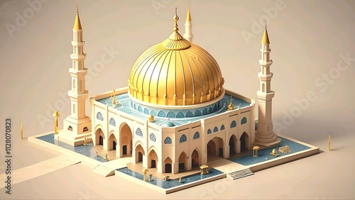 Beautifull Mosque Minuatur 3D  photo