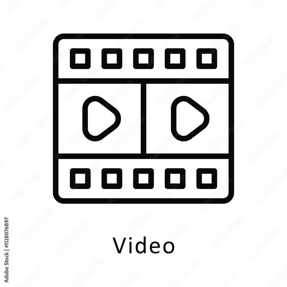Video Vector Outline Icon. Eps file 10 Video Vector Outline Icon. Eps file 10