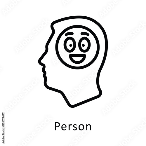 Person Vector Outline Icon. Eps file 10