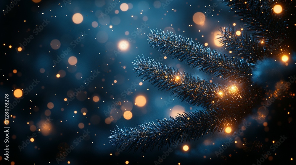 Sparkling Winter Branch Lights Festive Season Sparkling Winter Branch Lights Festive Season