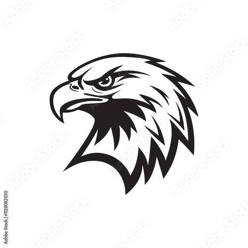 Bold Eagle Head Vector Design for Logos and Branding photo