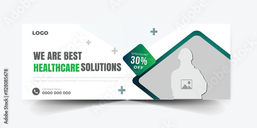 Professional medical healthcare service social media post template design