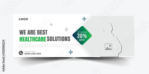 Professional medical healthcare service social media post template design