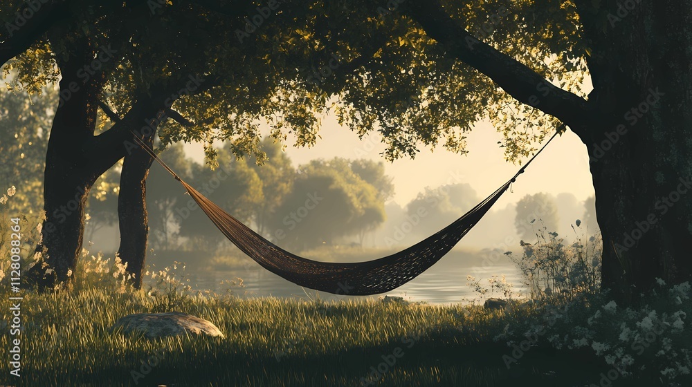 Obraz premium Hammock strung.