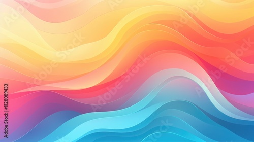 Abstract Colorful Wavy Gradient Background Design