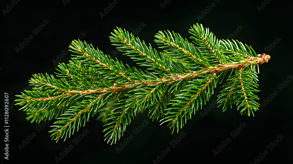 Fototapeta premium Green Christmas pine twig