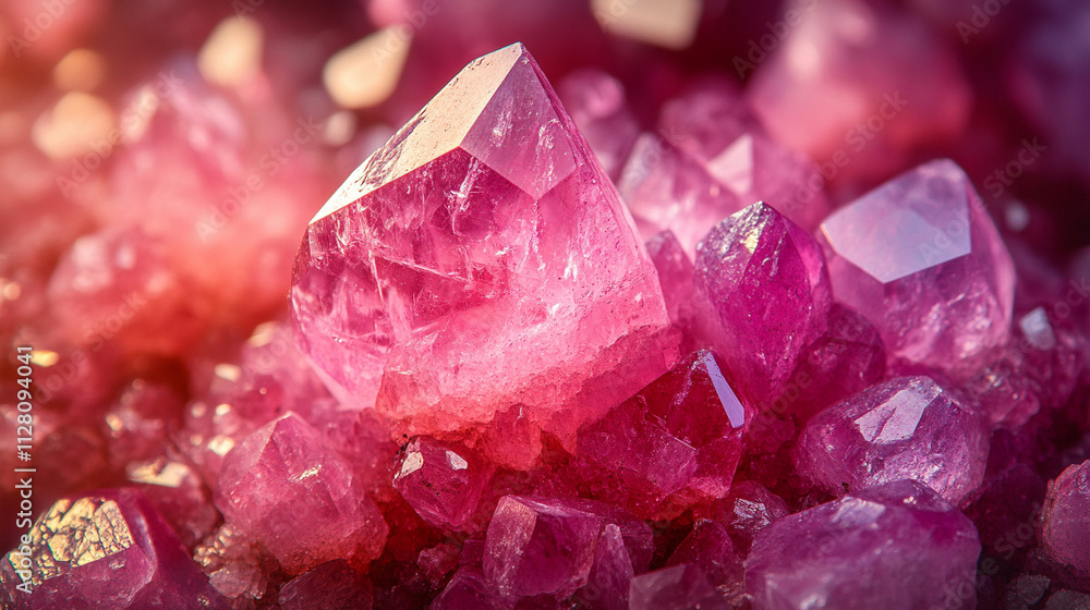 Closeup of numerous pink rose quartz stones in various sizes creating a soft and calming texture symbolizing love healing emotional balance and spiritual connection in a harmonious display Closeup of numerous pink rose quartz stones in various sizes creating a soft and calming texture symbolizing love healing emotional balance and spiritual connection in a harmonious display