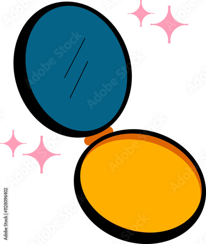 Vector : Face Powder Woman Pride Illustration Element Decorative Vector Style