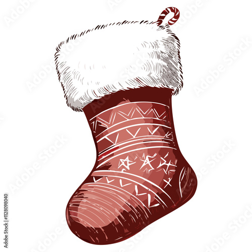 Christmas Socks Sock Sketch Celebration Decoration Winter Event Festival of X-Mas

