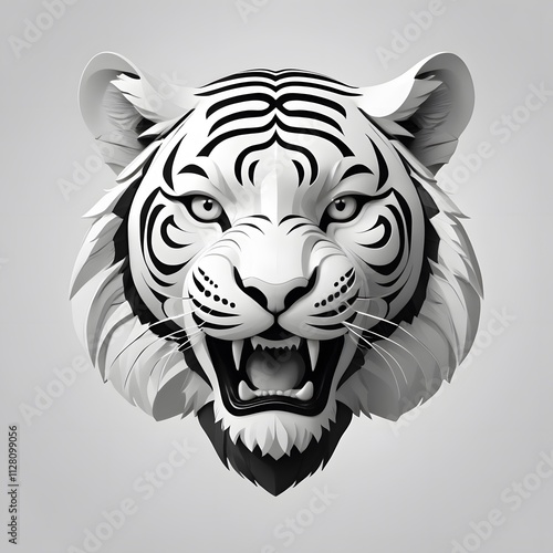 tiger head vector photo