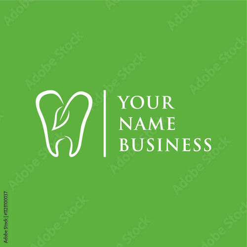 clean and simple dental health logo concept
