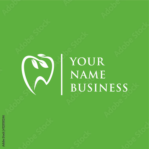 clean and simple dental health logo concept