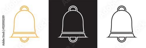 Cowbell  vector icon symbol in flat style. isolated on white and black background. EPS 10