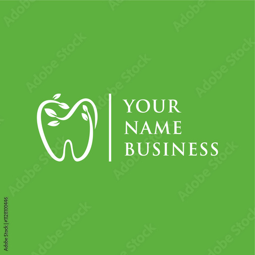 clean and simple dental health logo concept