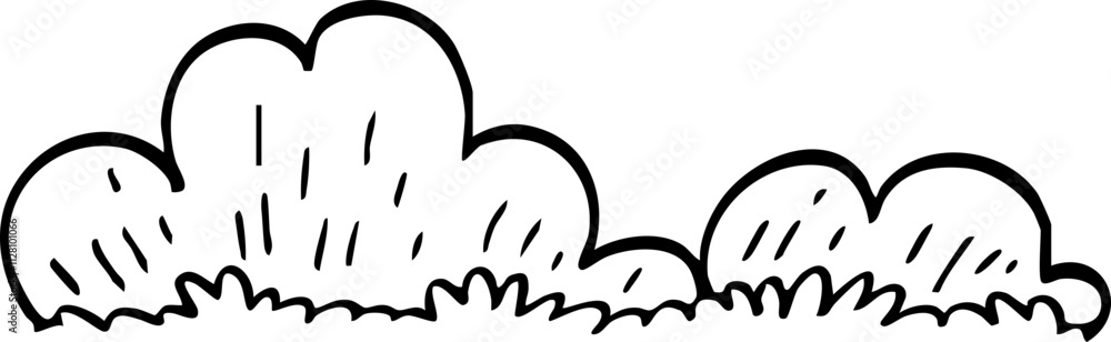 hand drawn cartoon vector side view of tree decoration. hand drawn cartoon vector side view of tree decoration.