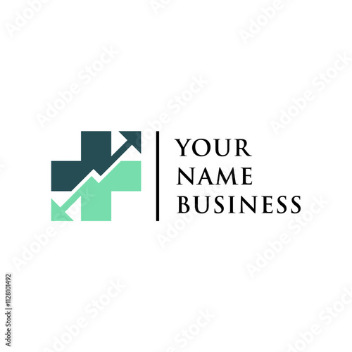 clean and simple health insurance logo concept