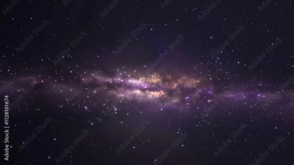 Naklejka premium purple space background milky way shines