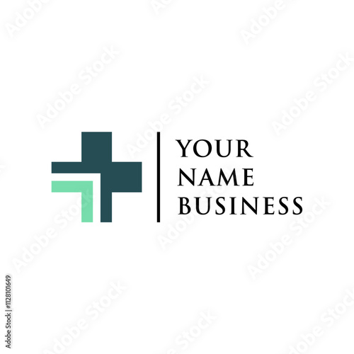 clean and simple health insurance logo concept