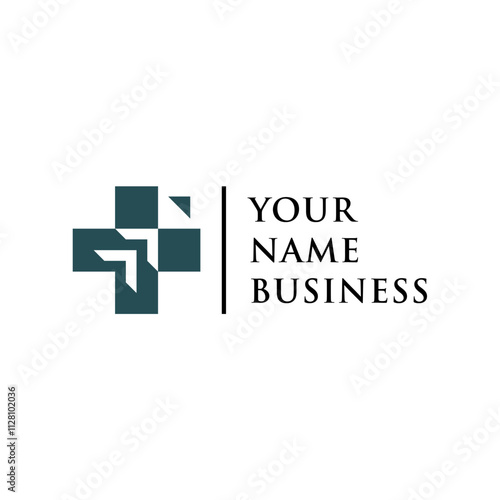 clean and simple health insurance logo concept