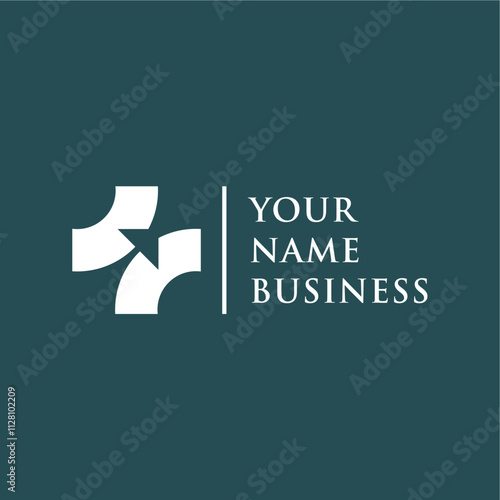 clean and simple health insurance logo concept