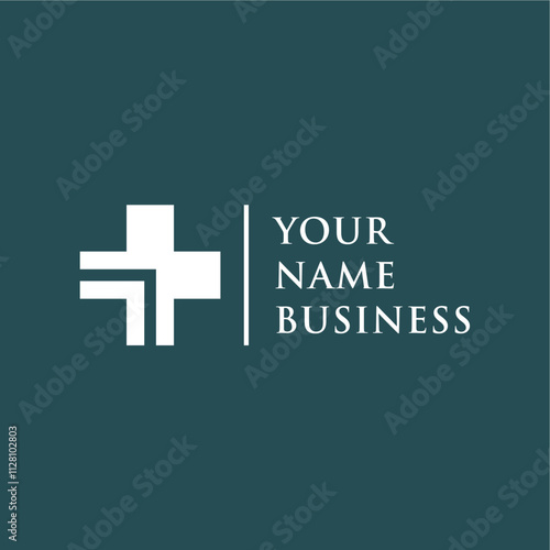 clean and simple health insurance logo concept