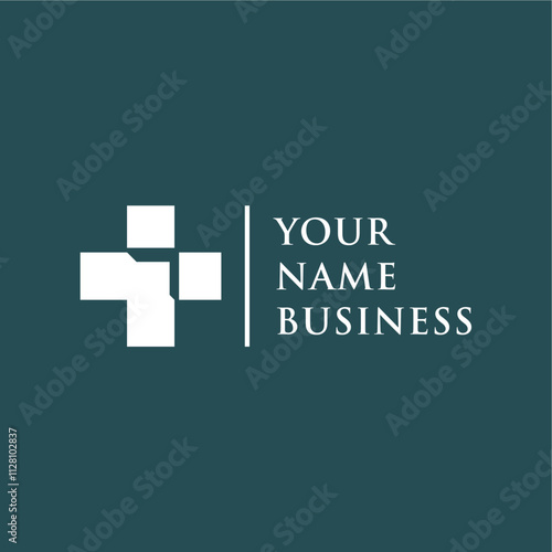 clean and simple health insurance logo concept