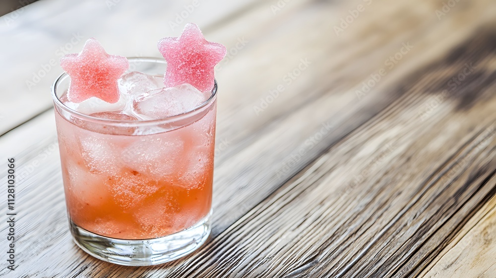 Watermelon Slush offers a refreshing burst of flavor, elegantly served over ice, garnished with playful star-shaped candies, perfect for a summer gathering. Watermelon Slush offers a refreshing burst of flavor, elegantly served over ice, garnished with playful star-shaped candies, perfect for a summer gathering.