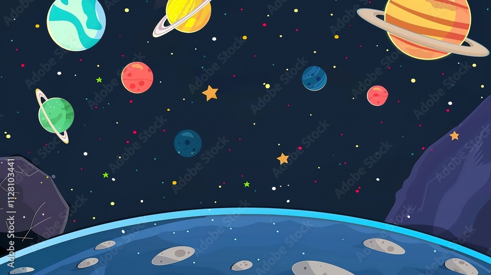 Fototapeta premium Perfect starry night sky background oute