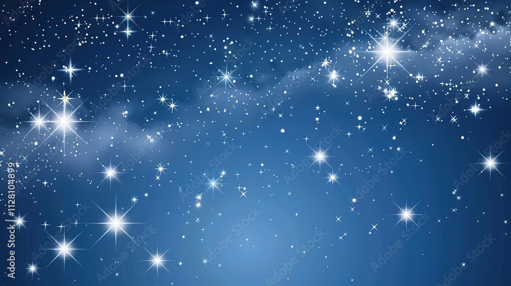 Fototapeta premium Milky way galaxy with star and noise blue