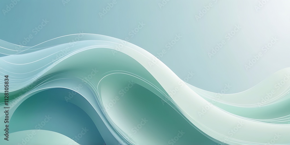 Abstract Digital Artwork with Flowing Curves and Waves in Blue, Teal, and White Hues, Evoking Tranquility and Natural Landscapes Abstract Digital Artwork with Flowing Curves and Waves in Blue, Teal, and White Hues, Evoking Tranquility and Natural Landscapes