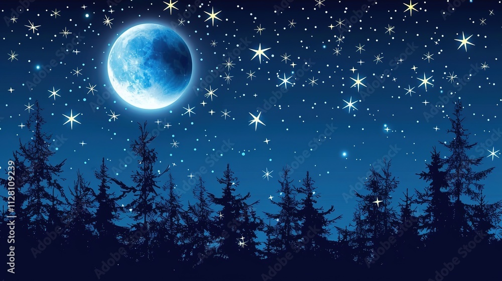 Blue dark night sky with many stars Blue dark night sky with many stars