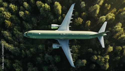 Wallpaper Mural An airplane flies over the forest. Torontodigital.ca