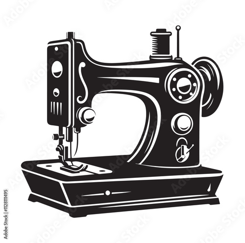 Sewing Machine silhouette vector illustration
