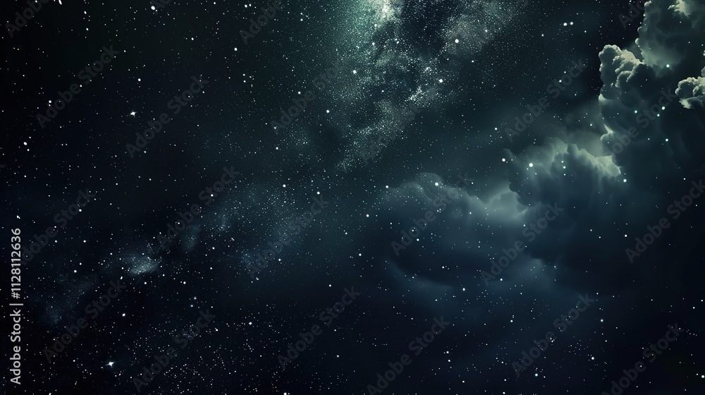 Fototapeta premium Black night sky vast universe background