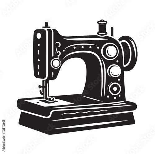 Sewing Machine silhouette vector illustration