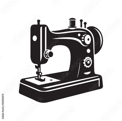 Sewing Machine silhouette vector illustration
