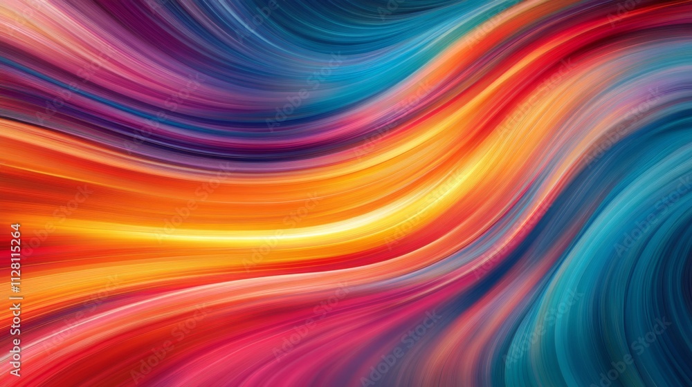 Abstract Swirling Colorful Waves of Paint Abstract Swirling Colorful Waves of Paint