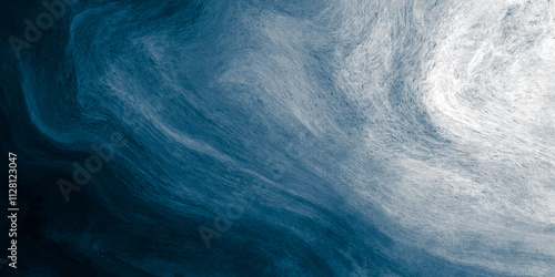 Fototapeta Naklejka Na Ścianę i Meble -  Abstract art blue white gradient paint background with liquid fluid grunge texture.