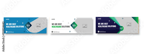 Professional medical healthcare service social media post template design