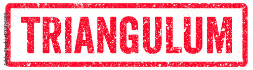 Triangulum Stamp Transparent Seal, Red Grunge Triangulum Word Rubber Stamp Seal